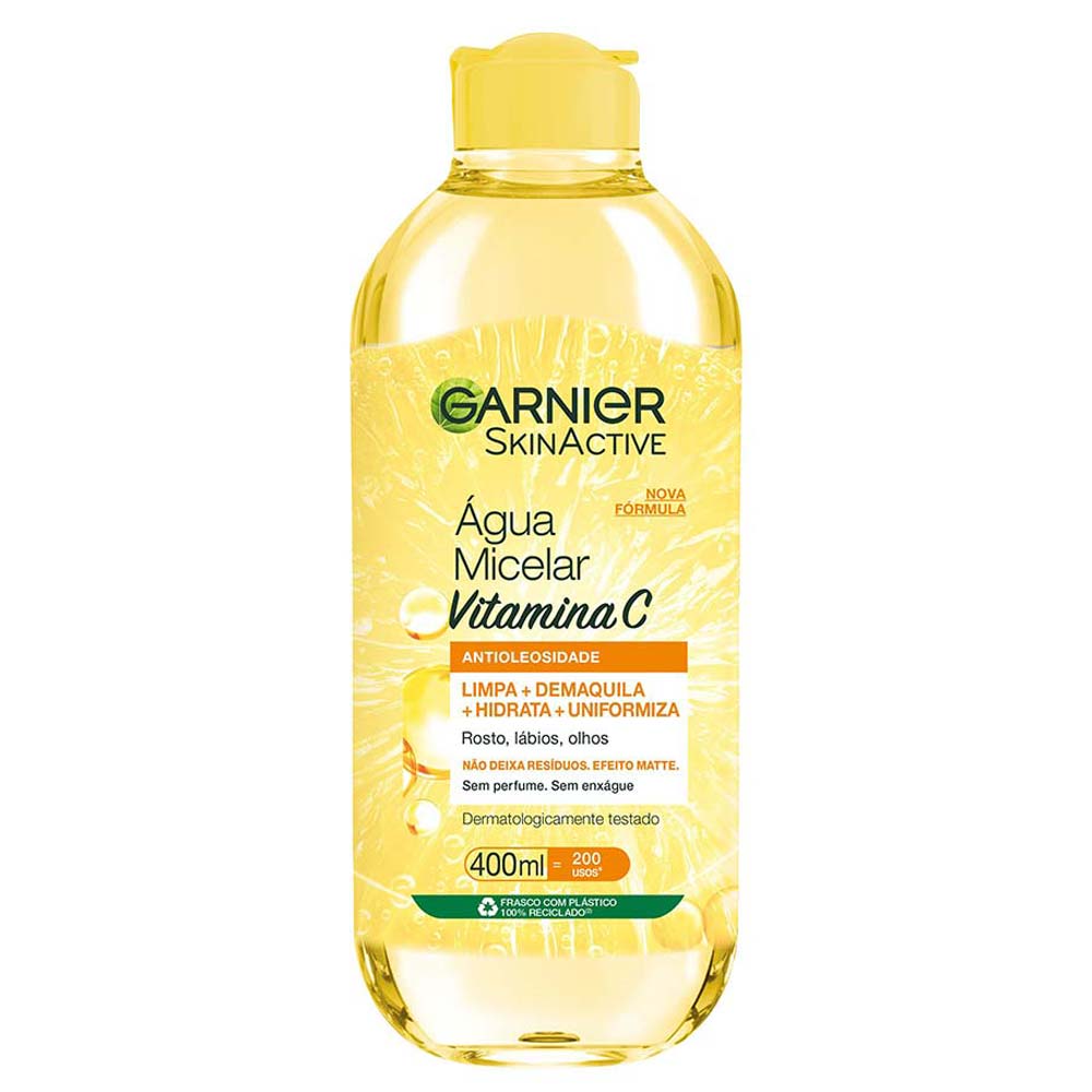 Água Micelar Antioleosidade SkinActive Garnier Vitamina C