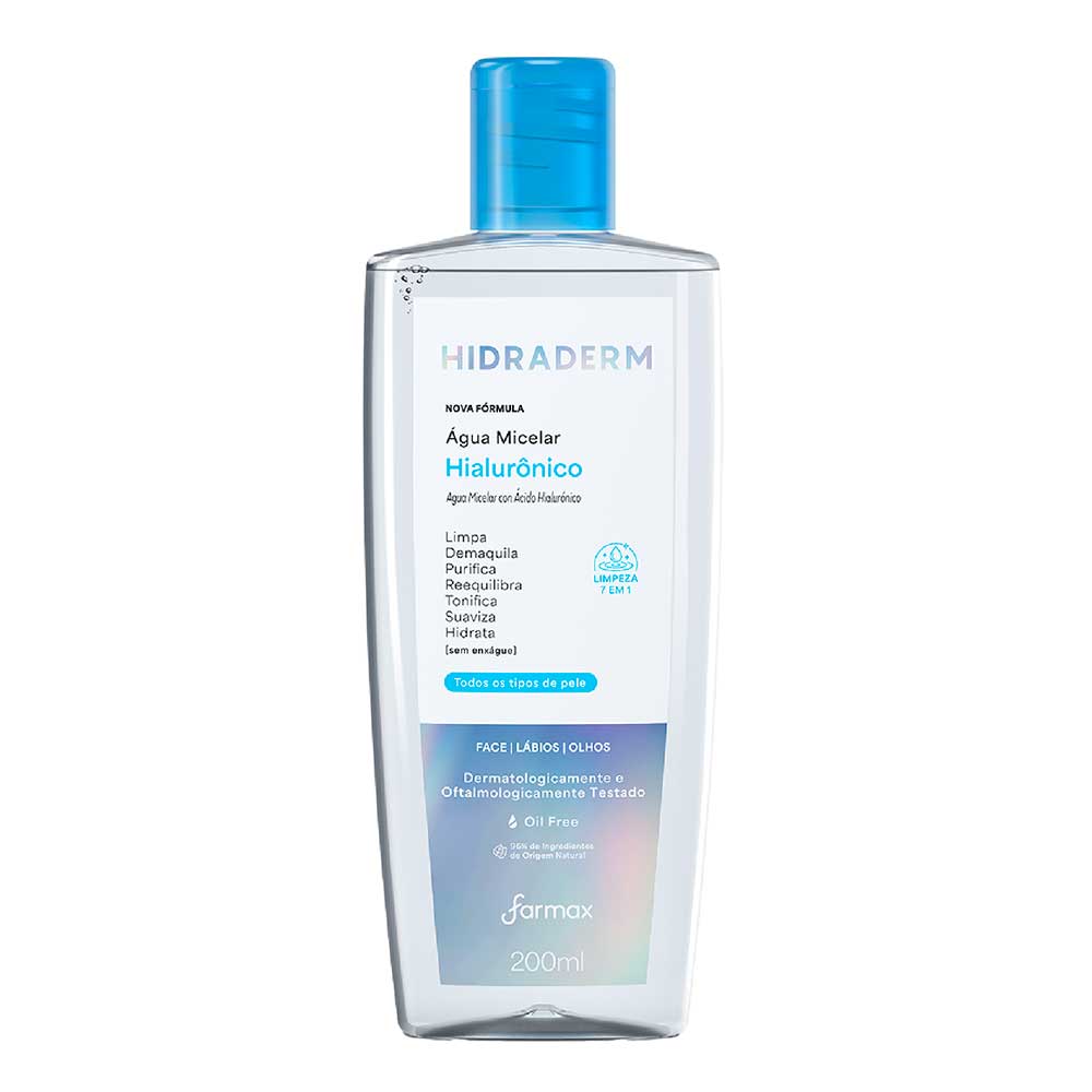 Água Micelar Hidraderm Com Ácido Hialurônico 7 em 1