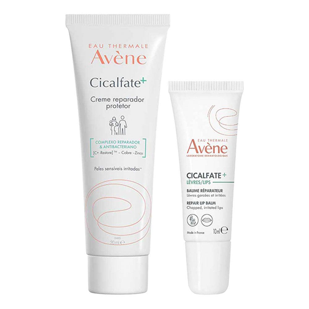 Avène Cicalfate Kit - Creme Reparador Facial + Bálsamo Reparador Labial