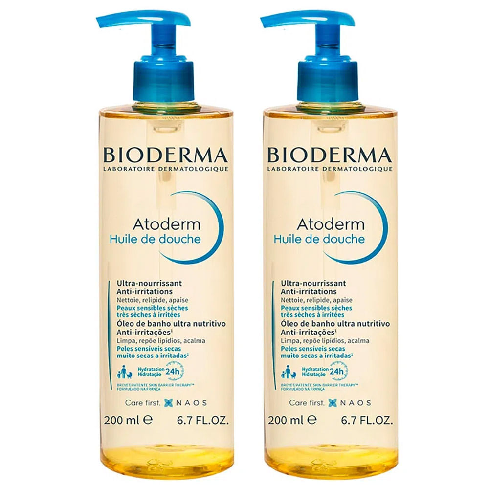 Bioderma Atoderm Kit com 2 Unidades – Óleo de Banho 200ml
