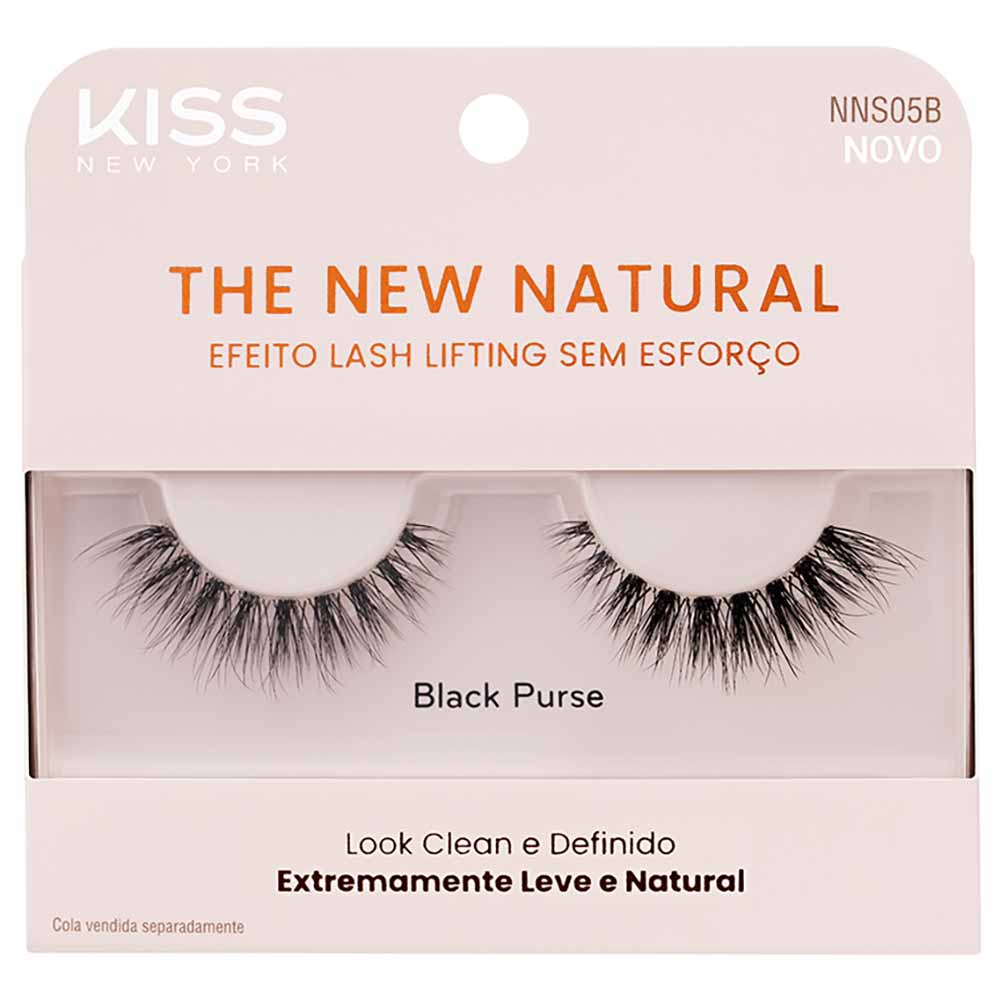 Cílios Postiços Kiss New York The New Natural Black Purse