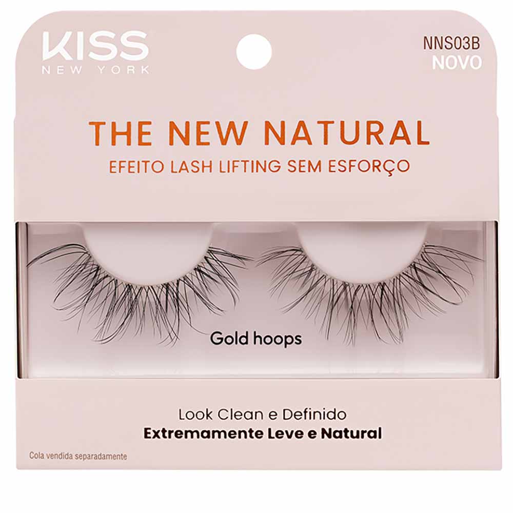 Cílios Postiços Kiss New York The New Natural Gold Hoops