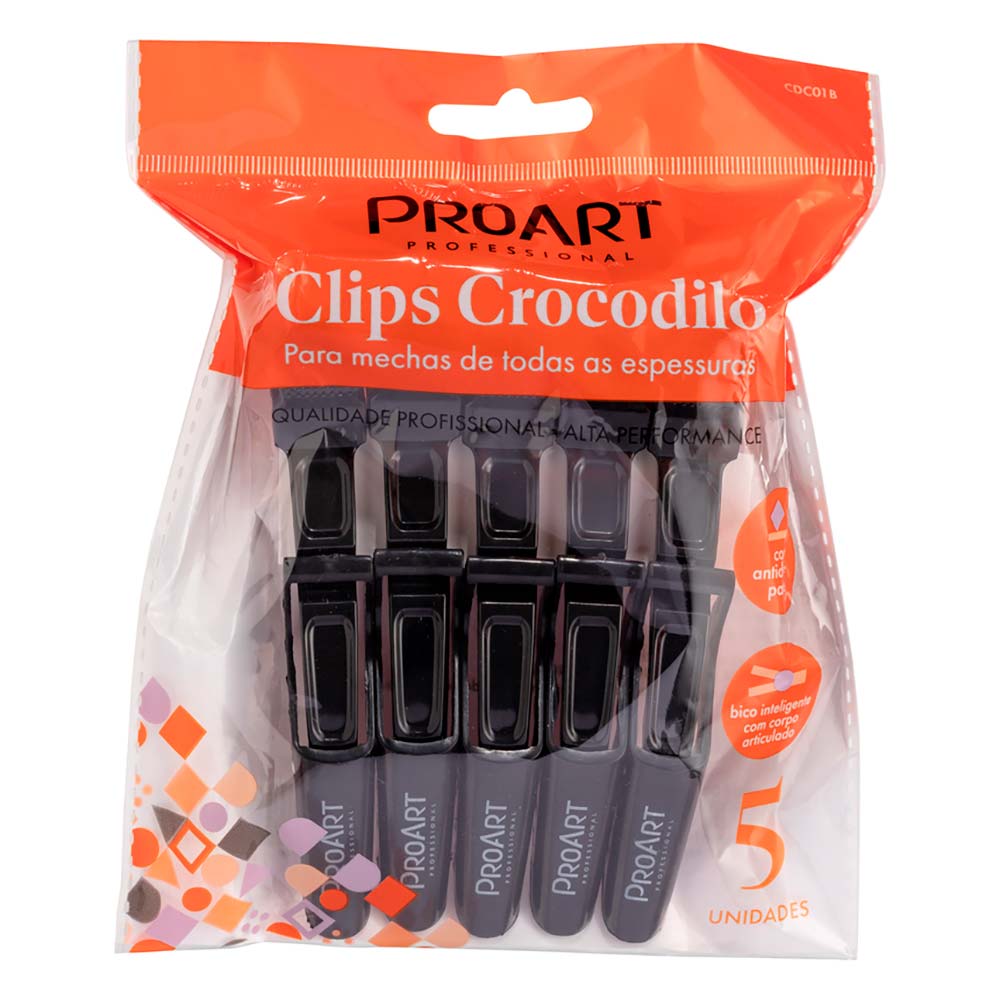 Clipes de Cabelo Proart Croodilo 5 Unidades