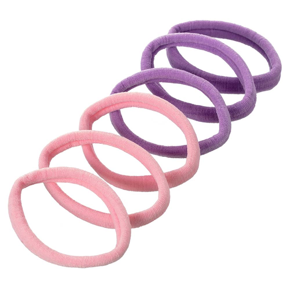 Elásticos de Cabelo Sem Metal Proart Rosa e Lilás