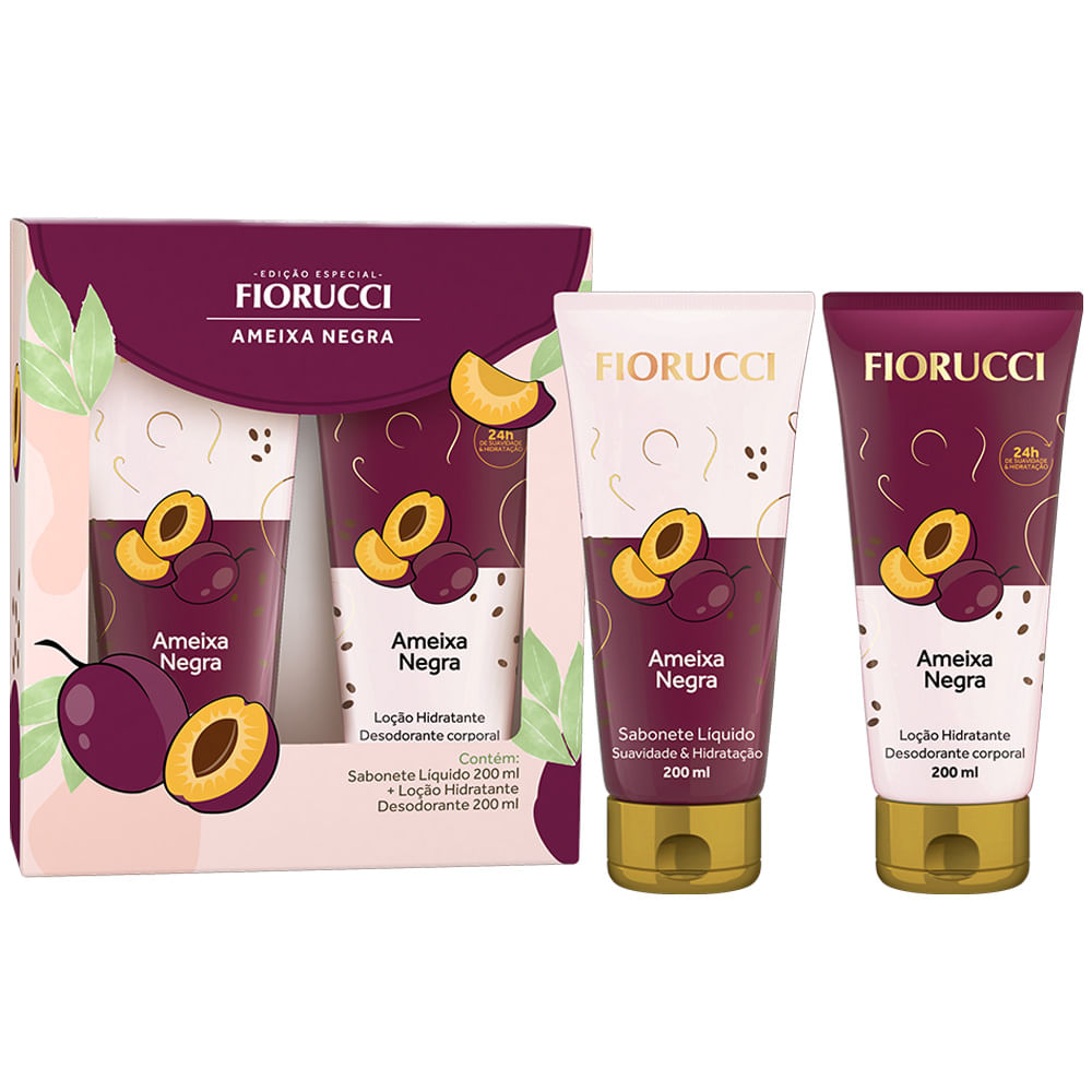 Fiorucci Ameixa Negra Kit - Sabonete Líquido + Loção Desodorante
