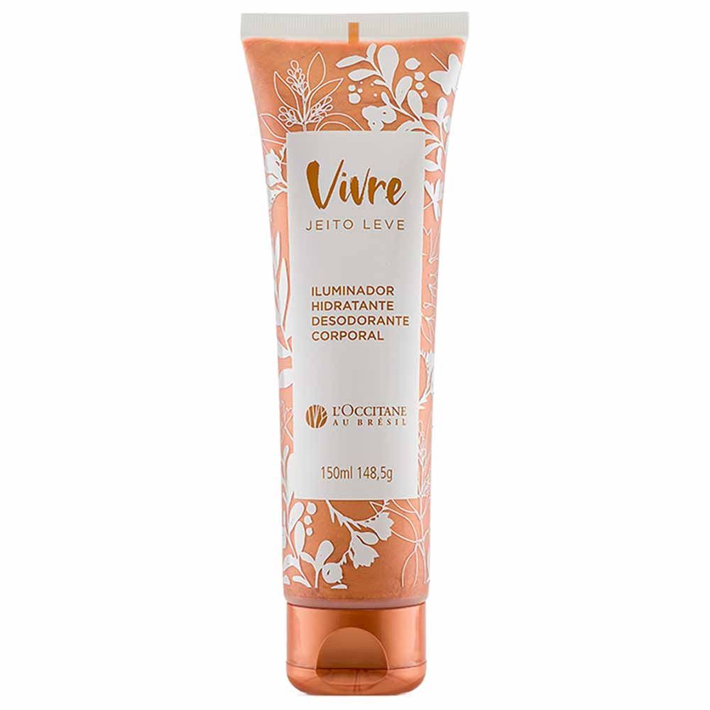 Iluminador Hidratante Desodorante Corporal L'Occitane au Brésil Vivre