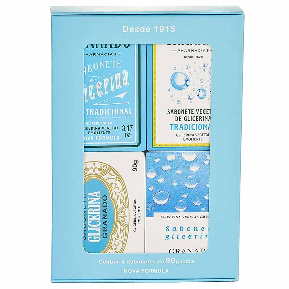 Kit Granado Glicerina Tradicional Sabonetes Históricos 4 unidades