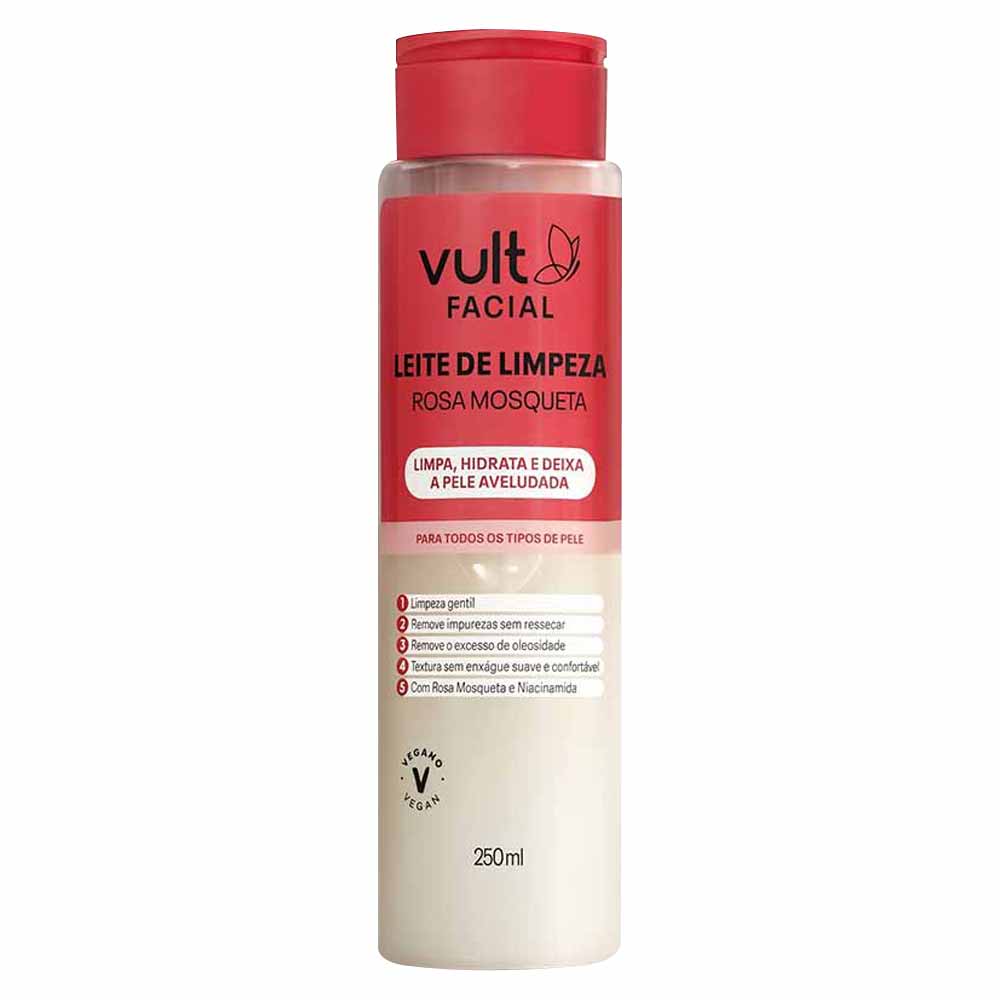 Leite de Limpeza Facial Vult Rosa Mosqueta