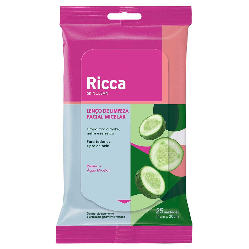 Lenço de Limpeza Facial Ricca Pepinow