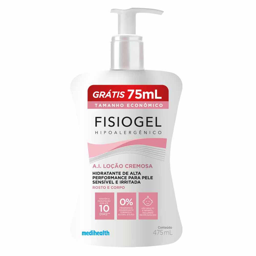 Loção Cremosa Fisiogel AI Ação Calmante Rosto e Corpo