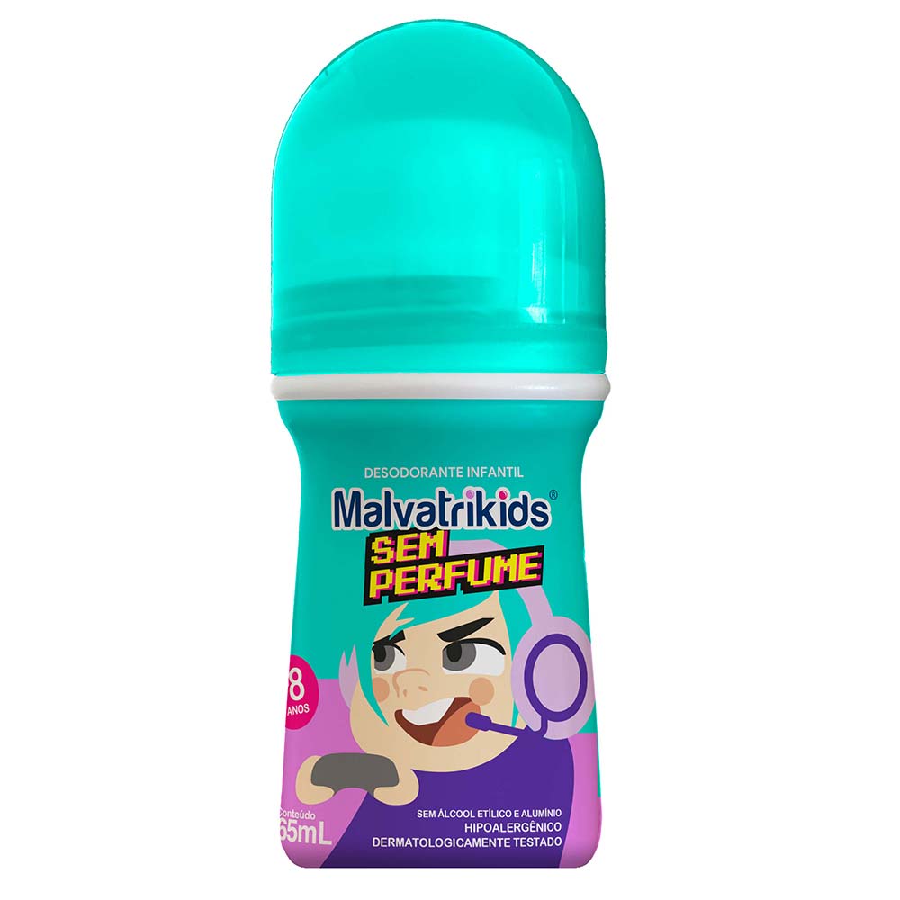 Malvatrikids Desodorante Infantil Roll On - Sem Perfume