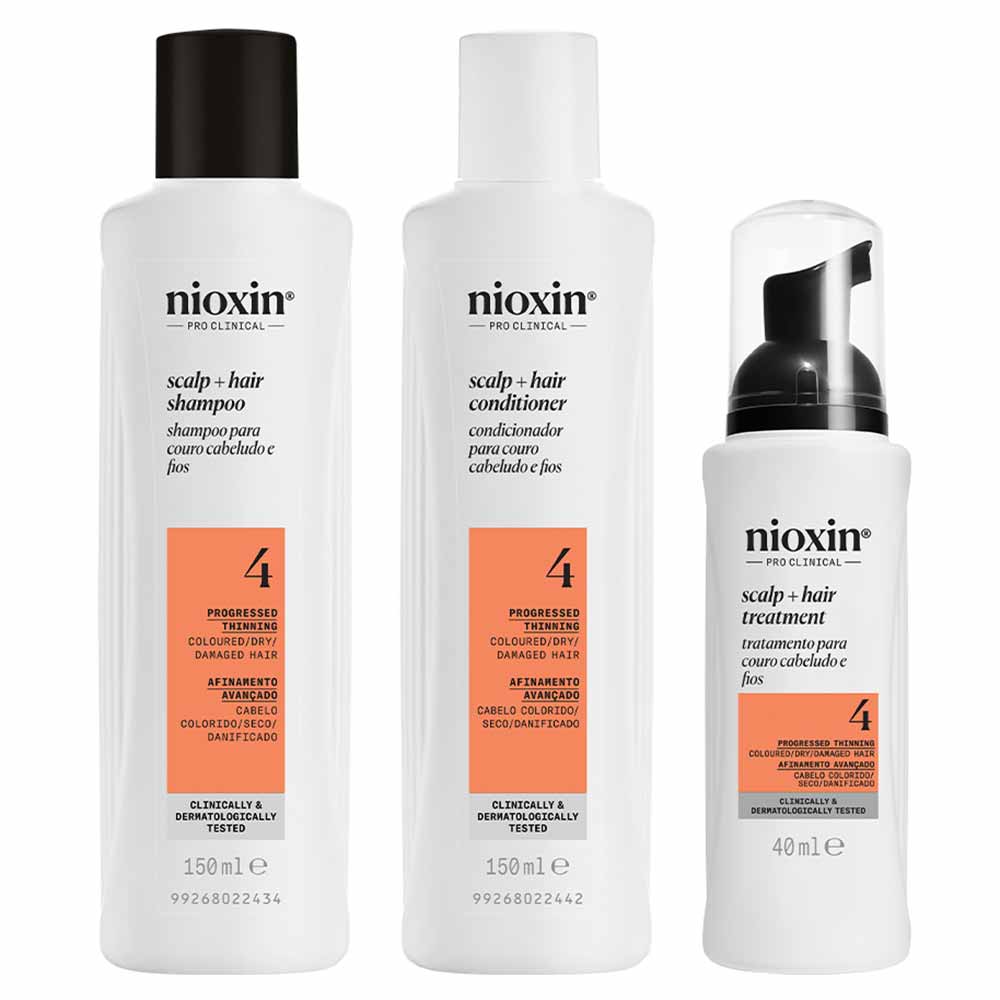 Nioxin System 4 Kit - Shampoo + Condicionador + Tratamento - kit