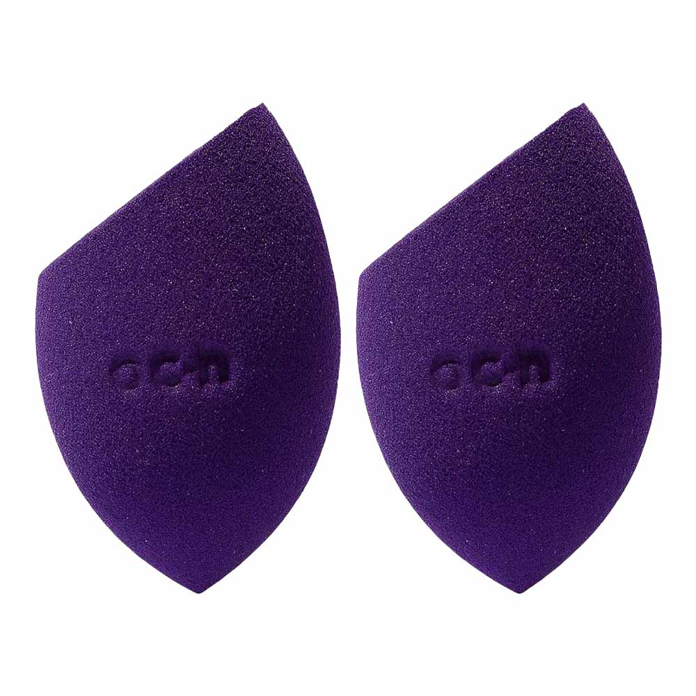 Océane Kit Esponja de Maquiagem Flat Blend Roxa com 2 Unidades