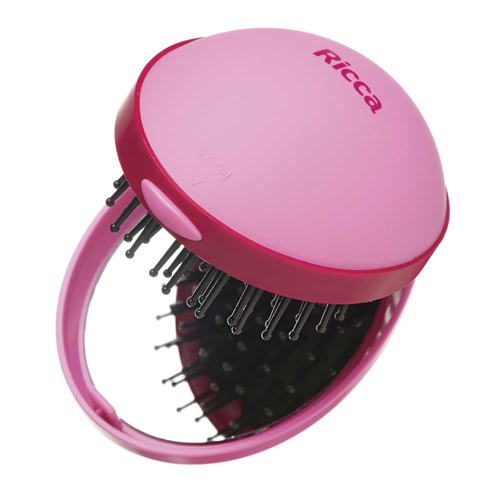 Pop Up Brush Ricca- Mini Escova de Cabelos