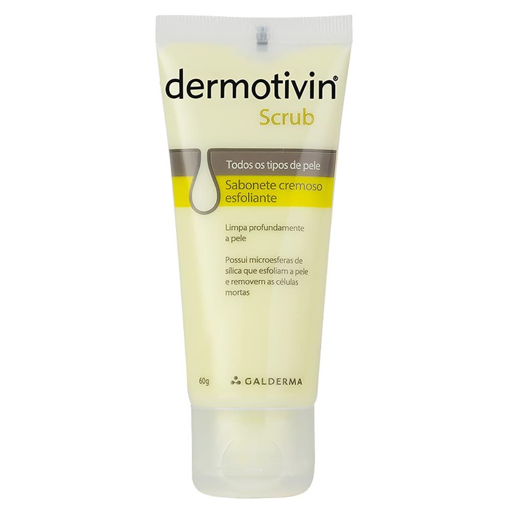 Sabonete Cremoso Esfoliante Facial para Todos os Tipos de Pele Dermotivin Scrub
