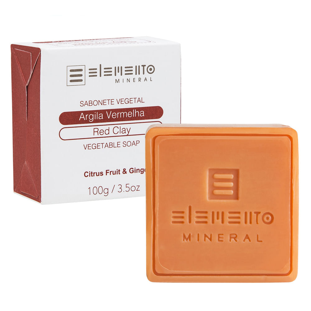 Sabonete em Barra Elemento Mineral - Argila Vermelha