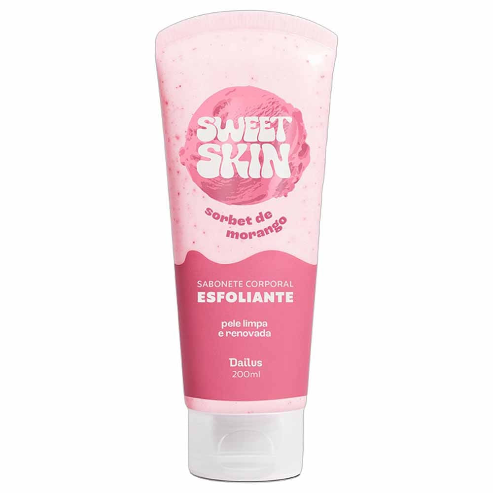 Sabonete Esfoliante Sweet Skin Morango ao Leite