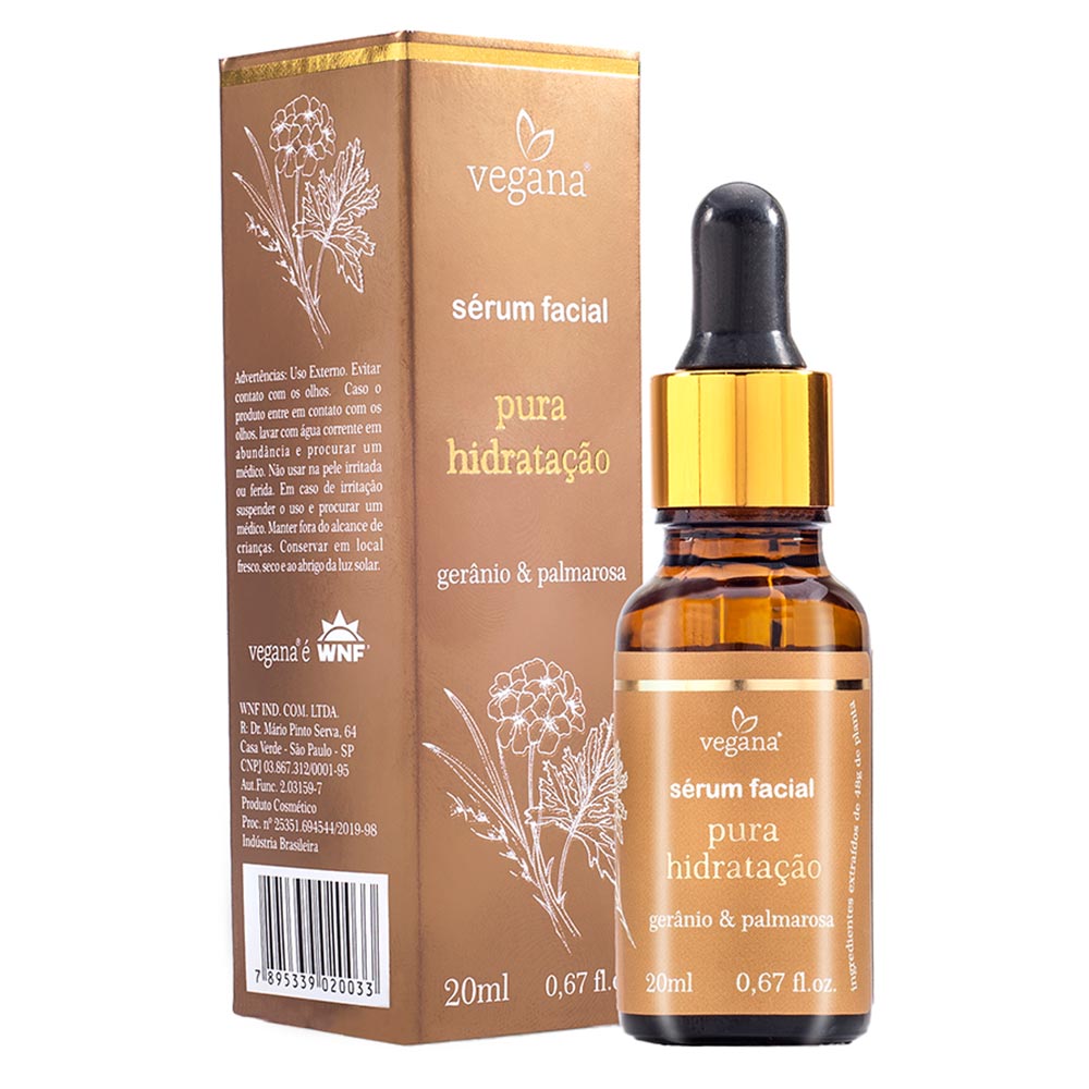 Sérum Facial Vegana Pura Hidratação