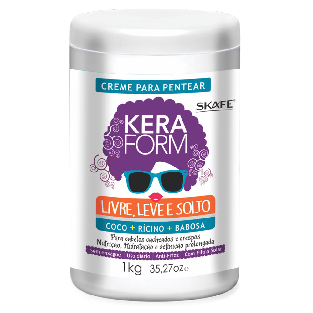 Skafe Keraform Livre, Leve e Solto - Creme de Pentear