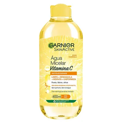 Água Micelar Antioleosidade SkinActive Garnier Vitamina C