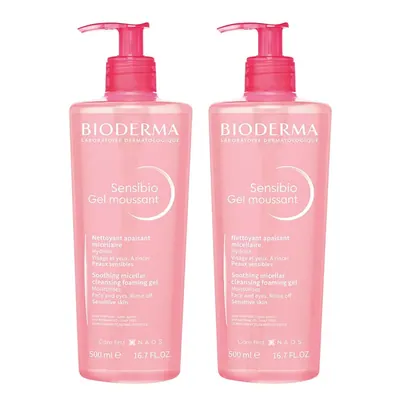 Bioderma Sensibio Gel Moussant Kit com 2 unidades de 500ml
