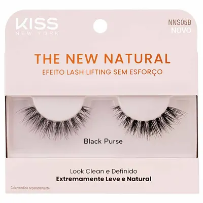 Cílios Postiços Kiss New York The New Natural Black Purse