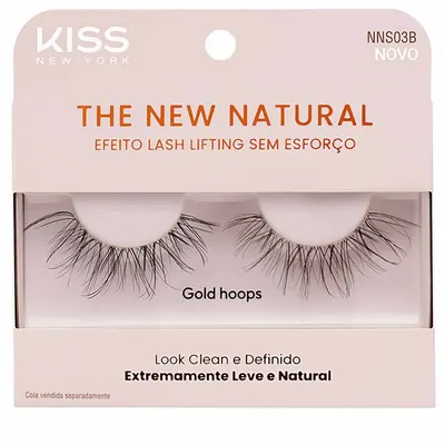Cílios Postiços Kiss New York The New Natural Gold Hoops