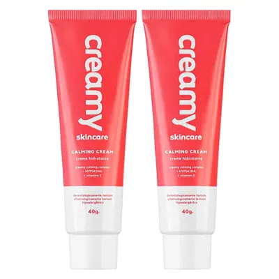 Creamy Creme Hidratante Facial Calming Cream Kit com 2 Unidades