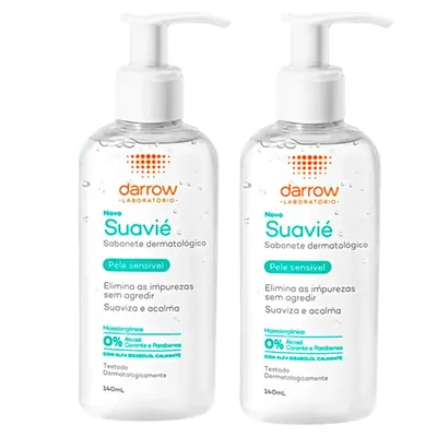 Darrow Suavié Sabonete Líquido para Pele Sensível 140g Kit com 2 Unidades