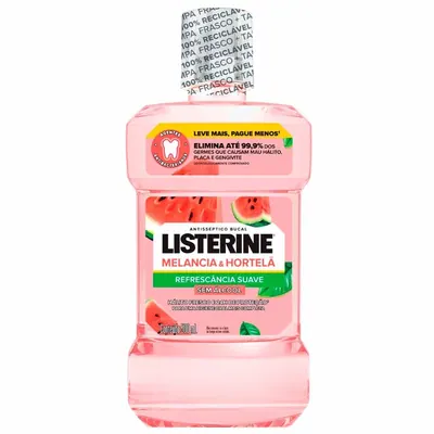 Enxaguante Bucal Listerine Melancia & Hortelã Sem Álcool