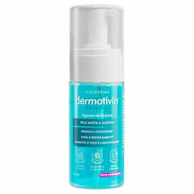 Espuma de Limpeza Facial para Pele Mista a Oleosa Dermotivin Original