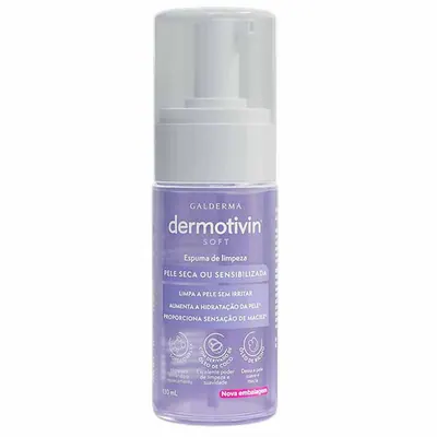 Espuma de Limpeza Facial para Pele Seca ou Sensibilizada Dermotivin Soft