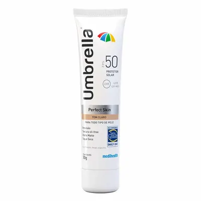 Fotoprotetor Facial com Cor Umbrella Perfect Skin FPS50