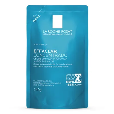 Gel de Limpeza Facial para Pele Oleosa e Acneica Refil La Roche-Posay Effaclar