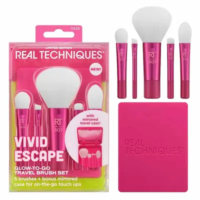 Kit de Pincéis Real Techniques Glow-To-Go Travel Brush Set