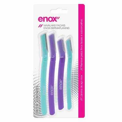 Kit Navalha Facial Enox Dermaplaning - 4 unidades