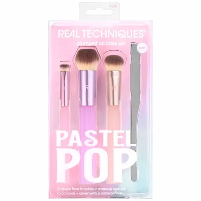 Kit Real Techniques Pastel Pop Plumped Up com 3 Pincéis + Espátula