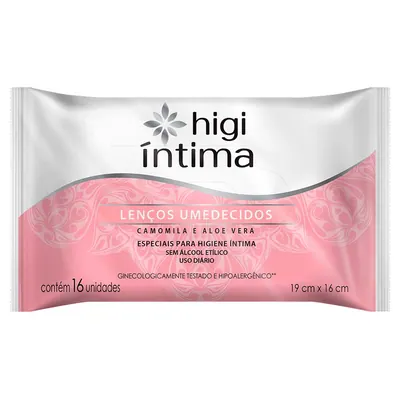 Lenços Umedecidos Higi Mulher Camomila e Aloe Vera
