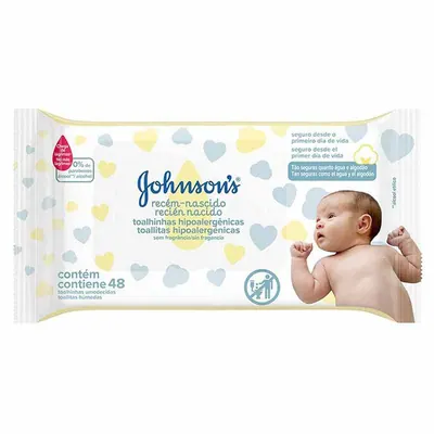 Lenços Umedecidos Johnson’s Baby Recém-Nascido Sem Fragrância