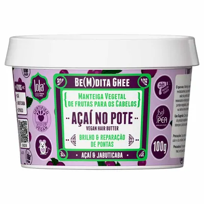 Máscara de Hidratação Lola From Rio Be(M)dita Ghee Açaí no Pote