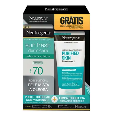 Neutrogena Kit - Protetor Solar + Gel de Limpeza