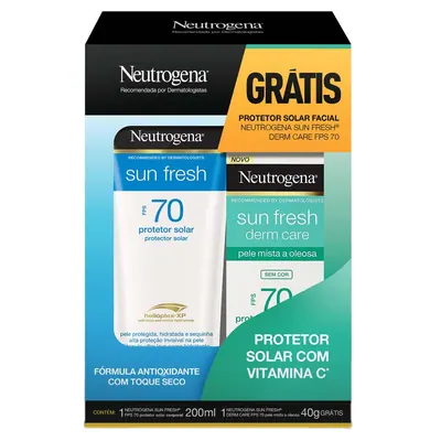 Neutrogena Sun Fresh FPS 70 Kit – Protetor Solar Corporal + Protetor Solar Facial