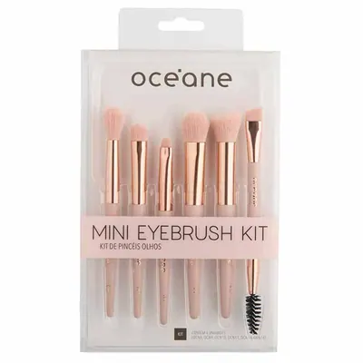 Océane Mini Eye Brush Kit com 6 Pincéis para Olhos
