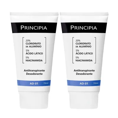 Principia - AD-01 Kit – Desodorante Anti-transpirante com 2 Unidades