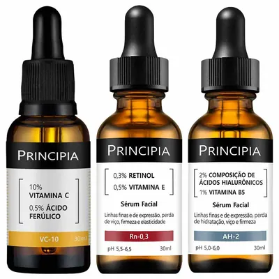 Principia Kit - Sérum AH-2 + Sérum VC-10 + Sérum Rn-0,3