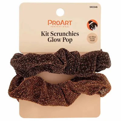 ProArt Glow Pop Kit - 2 Peças de Scrunchie Marrom