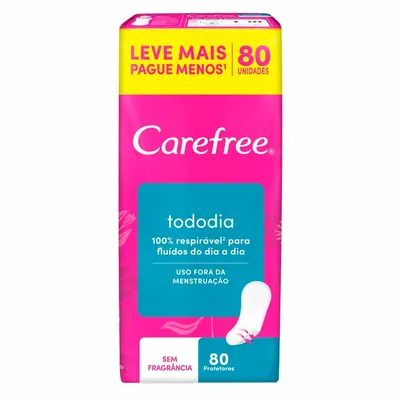 Protetor Diário Carefree Todo Dia sem Perfume