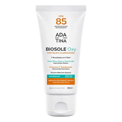 Protetor Solar Clareador Ada Tina Biosole Oxy FPS 85