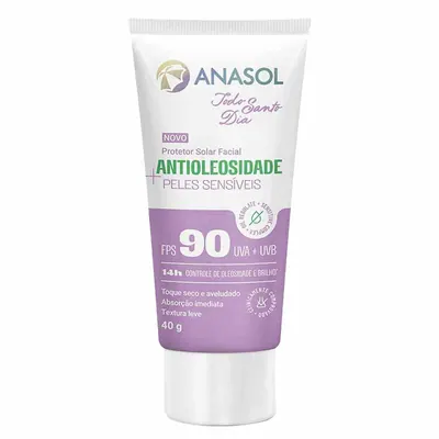 Protetor Solar Facial Anasol Antioleosidade Sensitive FPS 90