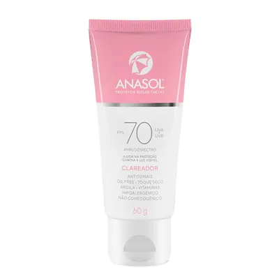 Protetor Solar Facial FPS 70 Clareador Anasol